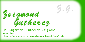 zsigmond guthercz business card